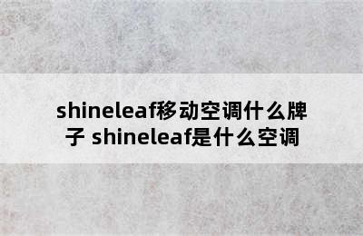 shineleaf移动空调什么牌子 shineleaf是什么空调